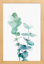 JUNIQE - Poster met houten lijst Print 18 -13x18 /Groen & Wit