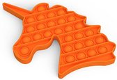 Pop it - Pop All up - Pop it Fidget toy - Anti stress - Unicorn - Oranje - Inclusief unieke handleiding!