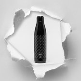 Quy Cup - 500ml Thermosfles “Infinity” Zwart 12 uur heet 24 uur koud herbruikbaar RVS fles (304)