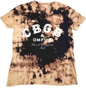 CBGB - Classic Logo Heren T-shirt - S - Bruin/Zwart
