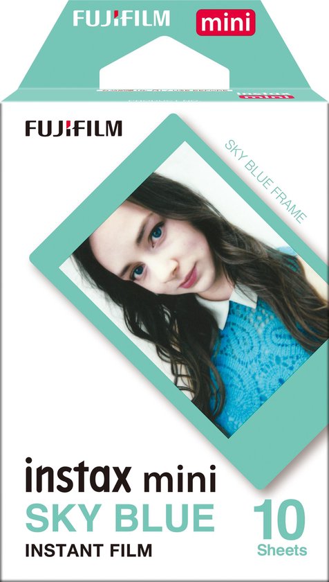 Fujifilm Instax Mini Colorfilm - Cadre bleu - 10 pièces