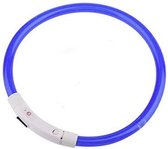 Lichtgevende halsband hond blauw | LED honden halsband LED |  USB oplaadbaar | 35 cm