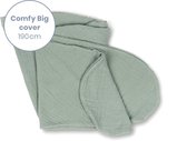 Doomoo Basics Cover - Hoes voor Voedingskussen Comfy Big - Biokatoen - 190cm - Tetra Green