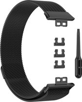 Luxe Milanese Loop Armband Geschikt Voor Huawei Watch Fit Horloge Bandje - Metalen iWatch Milanees Watchband Polsband - Stainless Steel Mesh Watch Band - Horlogeband - Magneet Slui