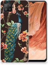 OPPO A73 4G TPU Hoesje Pauw met Bloemen