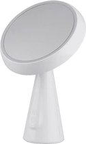 LED Tafellamp - Oplaadbaar Spiegellamp - Viron Aslino - 5W - Warm Wit 3000K - Dimbaar - Rechthoek - Mat Wit - Kunststof - BES LED