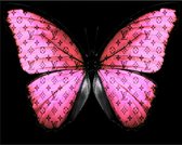 Pink butterfly Lv 120x80 Epoxy/resin gloss art. 12mm dik afgewerkt met 3 lagen Epoxy hars