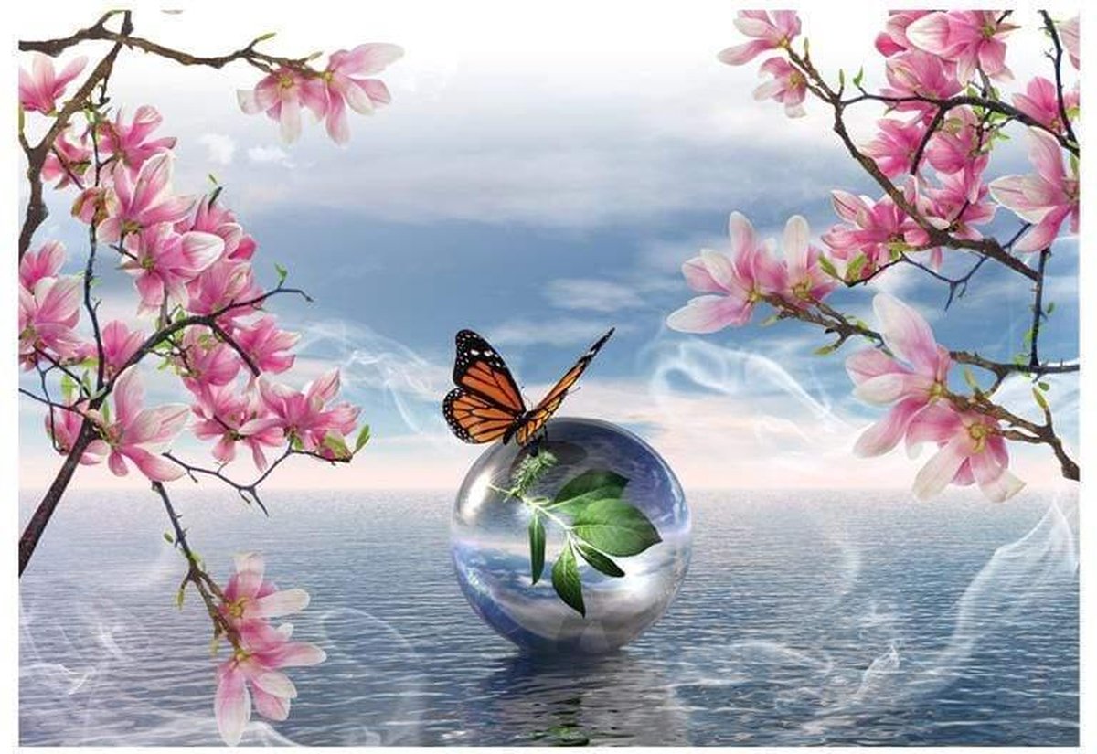 Fotobehang - In a Soap Bubble 100x70cm - Vliesbehang
