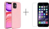 iPhone 11 hoesje roze - iPhone 11 siliconen case - hoesje Apple iPhone 11 roze - iPhone 11 hoesjes cover hoes – telefoonhoes iPhone 11 roze - screenprotector iPhone 11