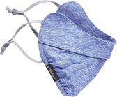 Coolibar - UV-werend gezichtsmasker voor volwassenen - Zenith - Aura Blauw - maat L/XL