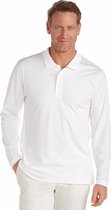 Coolibar - UV Poloshirt voor heren - Longsleeve - Coppitt - Wit - maat 3XL