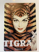 Retroreclame plaat - Tigra Meisje - Tijgerprint