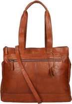 Spikes & Sparrow Laptoptas Bronco Leer - cognac