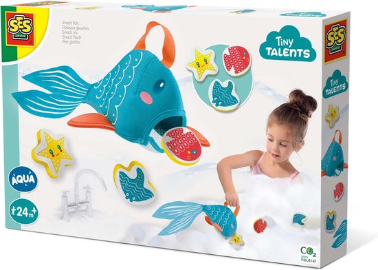 SES Tiny Talents - Badspeelgoed - Snack vis - inclusief 3 foam snacks |  bol.com