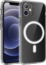 Mobigear Doorzichtig Hoesje geschikt voor Apple iPhone 12 Pro MagSafe Telefoonhoesje Hardcase | Mobigear Crystal Backcover | Geschikt voor MagSafe | Geschikt voor Draadloos Opladen met Magnetische Ring | MagSafe Case - Transparant