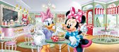 Sanders & Sanders poster Minnie Mouse & Katrien Duck roze, paars en groen - 600878 - 202 x 90 cm