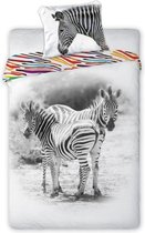 Dekbedovertrek 140 × 200 + 1 kussensloop Wild Zebra