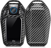 kwmobile autosleutelhoes voor BMW Display Key autosleutel - hardcover beschermhoes - Carbon design - zwart