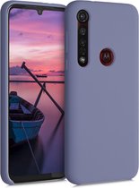 kwmobile telefoonhoesje voor Motorola Moto G8 Plus - Hoesje met siliconen coating - Smartphone case in lavendelgrijs