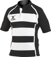 Gilbert Rugbyshirt Xact Ii Hoop Zwart / Wit - XL