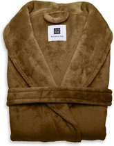 ZoHome Cara Badjas Lang - Fleece - Maat L - Cognac Brown