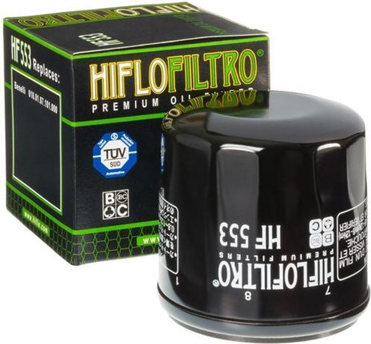 Hiflofiltro-oliefilter voor Benelli 900 Tornado TRE 2003-2005 HF553 / 018.01.07.101.000 nieuw