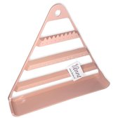 Ilènne - Oorbellenrekje - Driehoek licht roze 29x5,3x25,5 cm - kunststof
