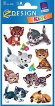 Avery Stickers Katten Junior 7,6 X 12 Cm Papier 30 Stuks