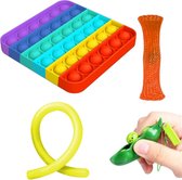 Fidget toys pakket onder de 15 euro - onder 20 euro - fidgets set - pop it - rope - pea popper 3 stuks