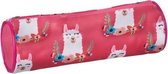 Ancor Etui Roze rond Lama print -