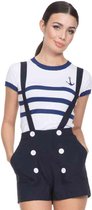 Voodoo Vixen Korte broek -XL- Daisy Nautical Blauw