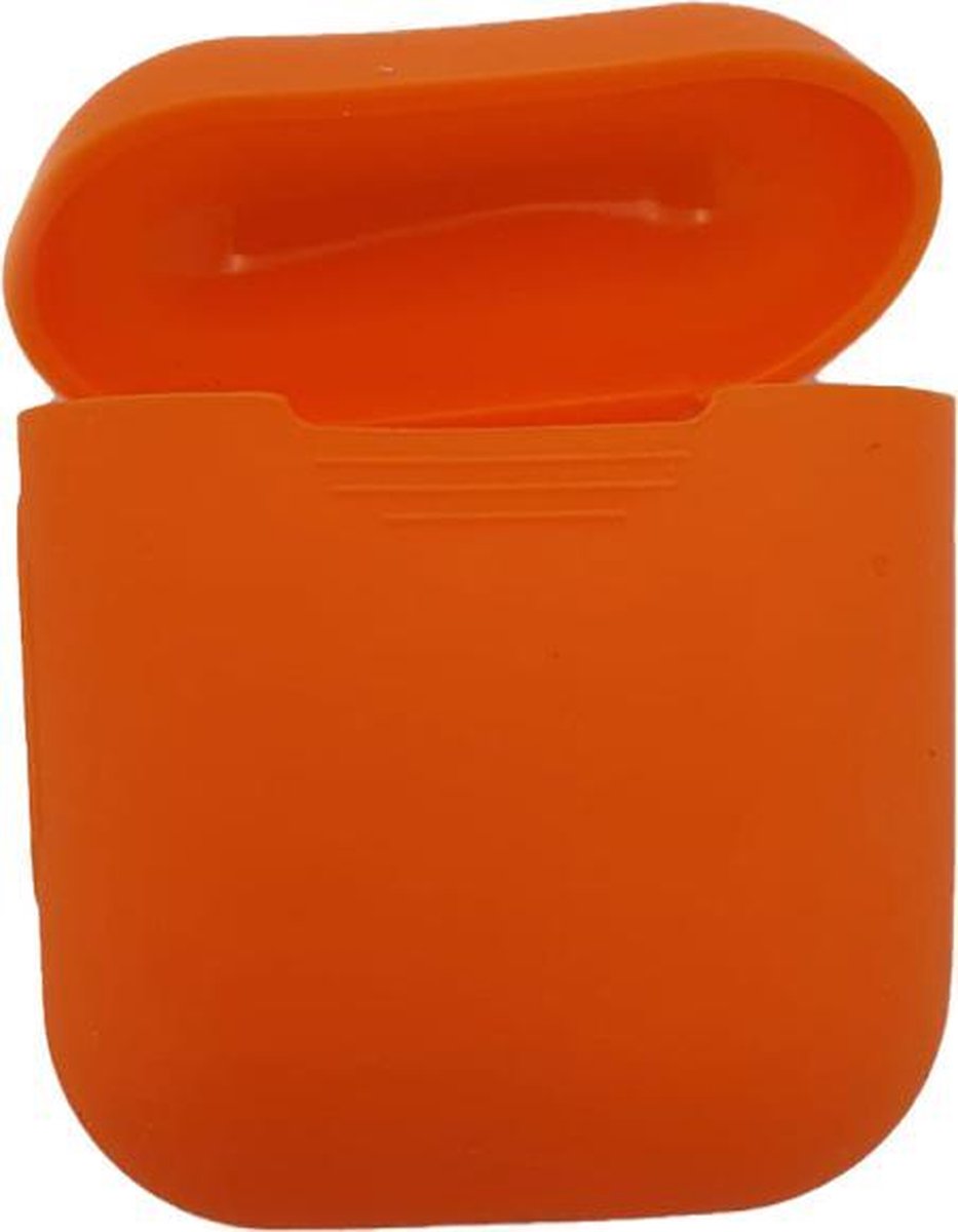 Airpod Case – Airpod Hoesje – Voor Airpods 1&2 - Silicone Oranje – oDaani