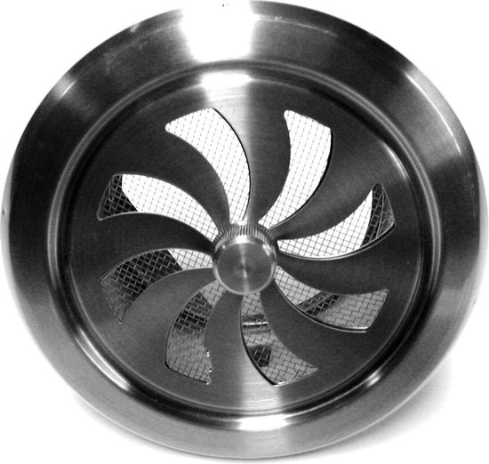 Paneir Airdesigns de ventilation Ø 125 mm - verrouillable - acier inoxydable brossé
