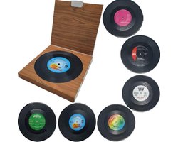 LP Vinyl Onderzetters - 6 stuks - oDaani