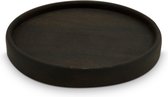 vtwonen - Bord - Mango Hout - Zwart - Ø 20 cm