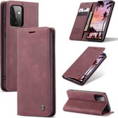 CaseMe - Hoesje geschikt voor Samsung Galaxy A72 5G -Wallet Book Case - Magneetsluiting - Donker Rood
