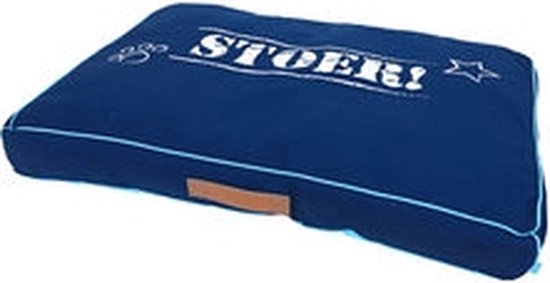 Lief! hondenkussen lounge stoer blauw 85x60 cm