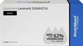 PrintAbout huismerk Toner X264H21G Zwart Hoge capaciteit geschikt voor Lexmark