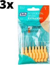 TePe Extra Soft Oranje 0,45mm 3 x 8 stuks - Voordeelverpakking