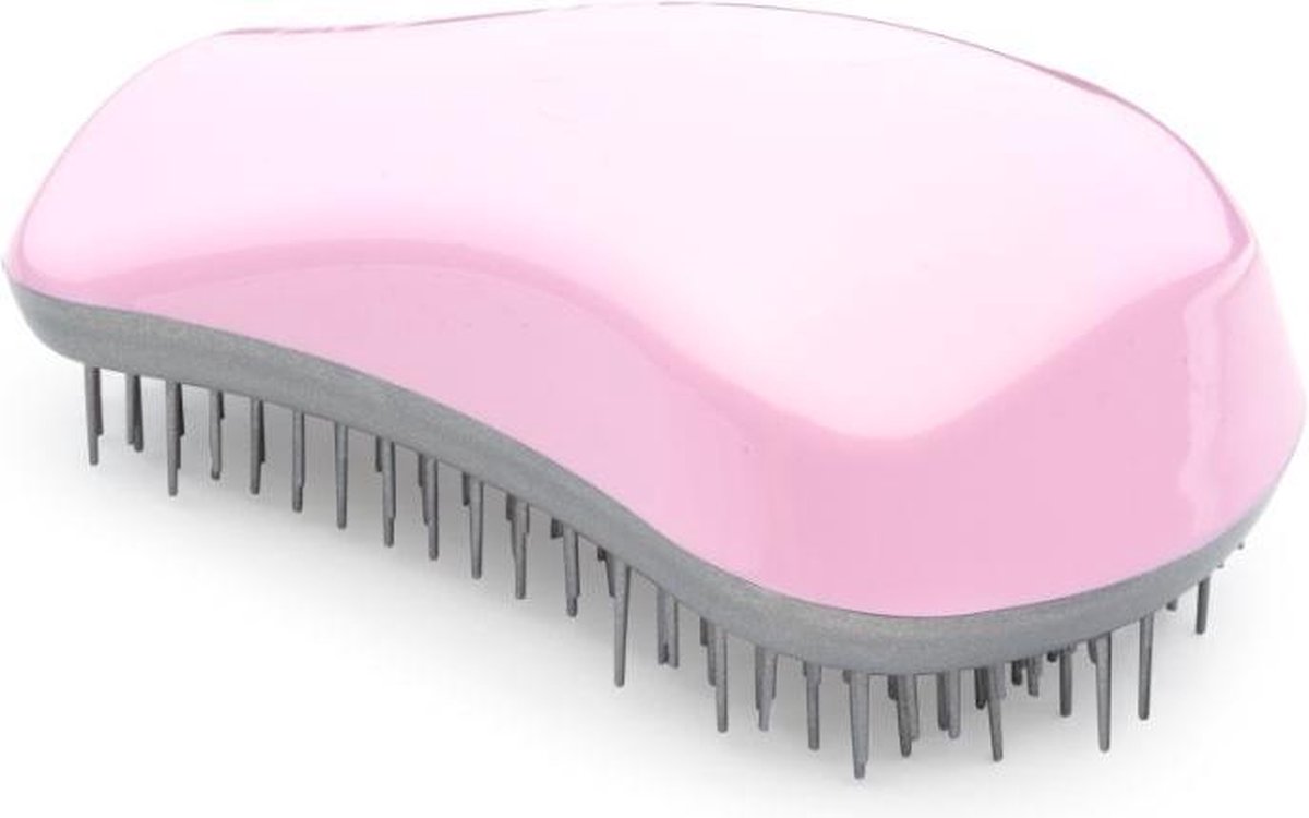 DESSATA pink-silver detangling hairbrush. Original size.