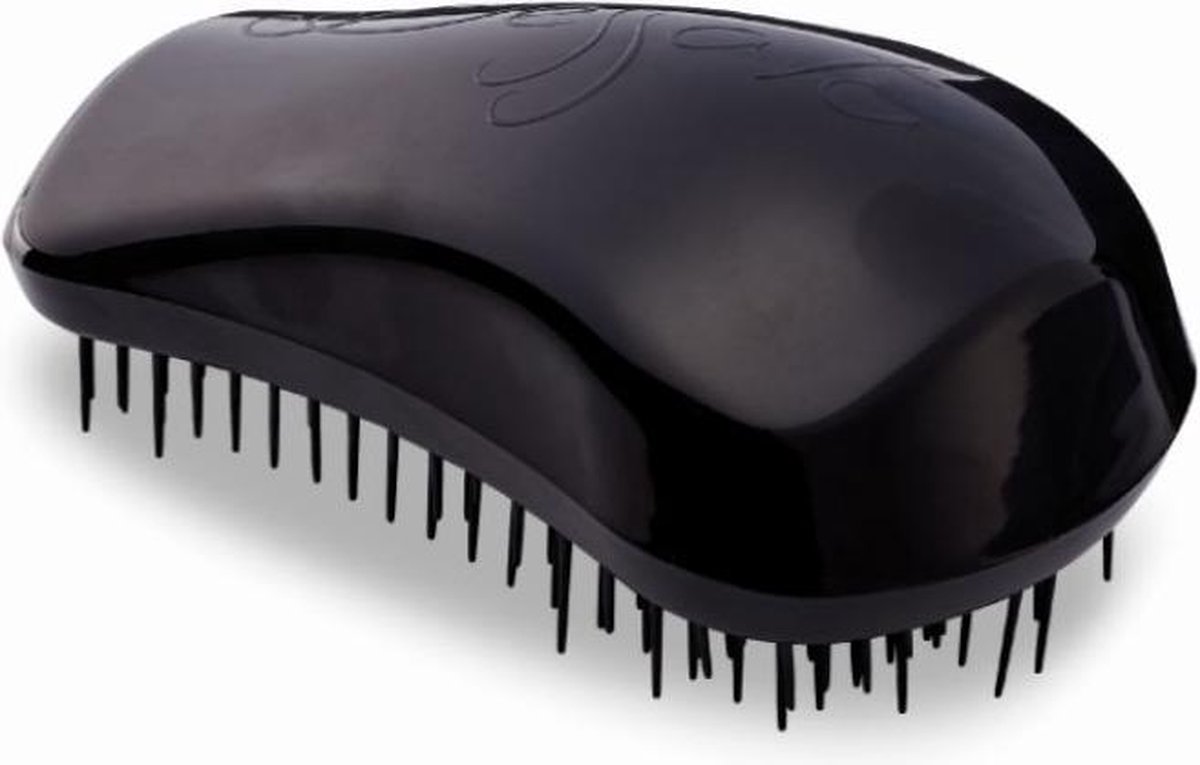DESSATA black-black detangling hairbrush. Original size.