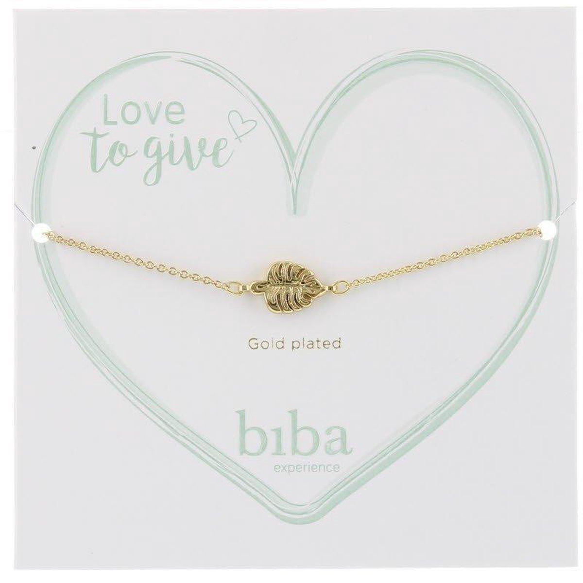 Biba armband minimalistisch leaf goudkleurig - Sieraden sjoppie | bol.com