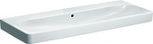 Geberit Smyle Square Wastafel Zonder Kraangat Met Overloop 1200x480mm KeraTect Wit