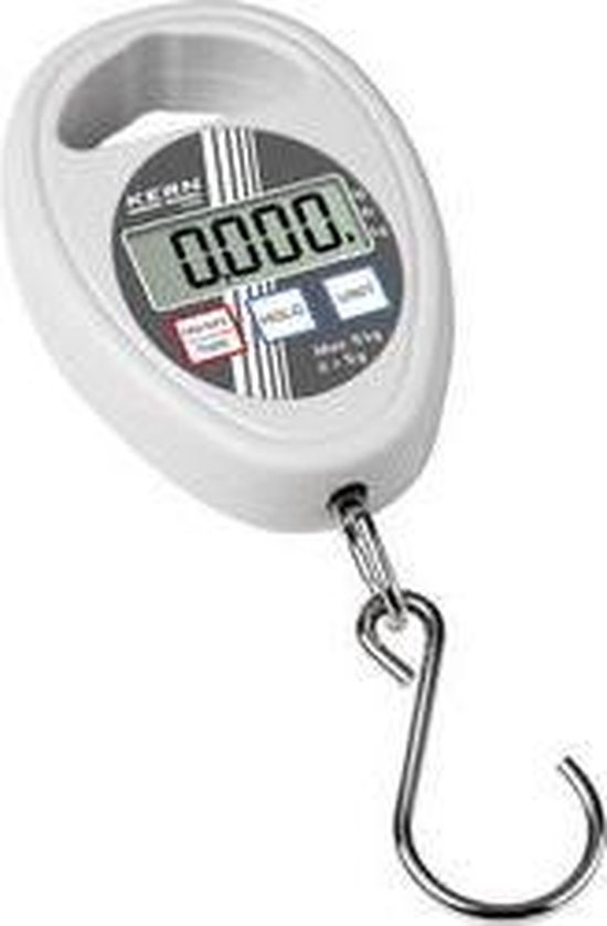 Kern HDB 10K10N HDB 10K10N Hangweegschaal Weegbereik (max.) 10 kg Resolutie 10 g werkt op batterijen Wit