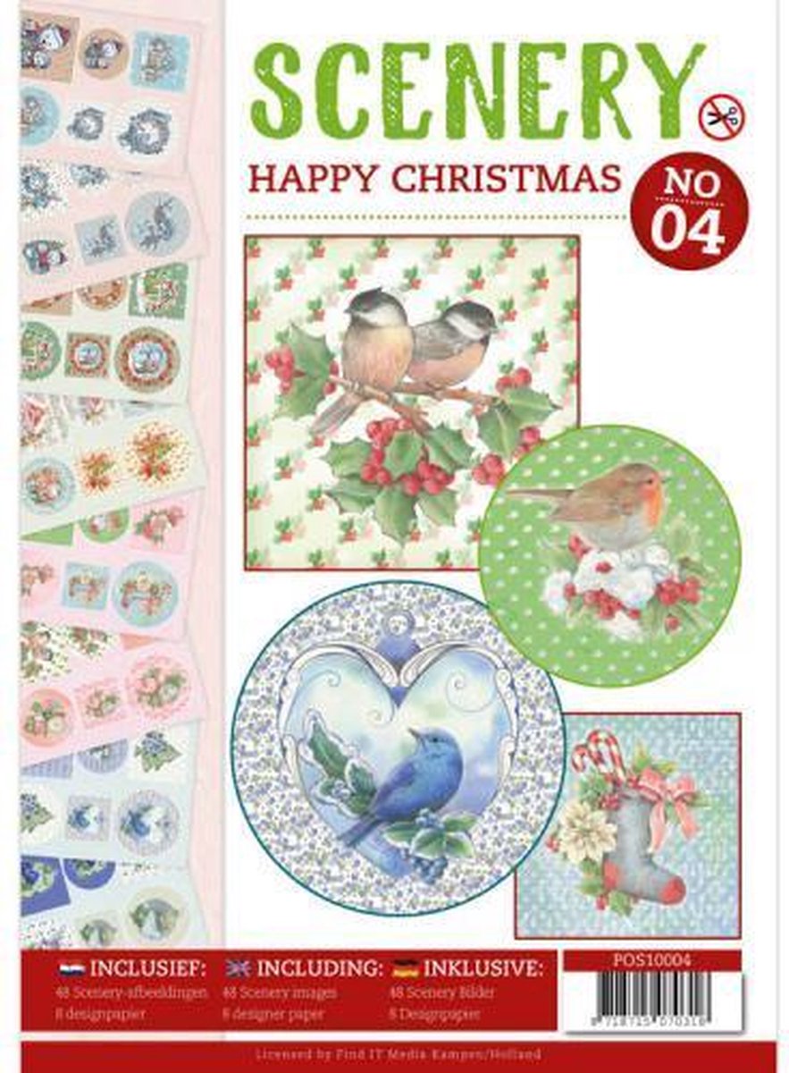 Nr. 4 Happy Christmas Push Out boek Scenery