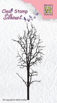 Sil007 Nellie Snellen Clearstamp silhouette tree-1 - stempel boom kaal - bomen serie