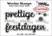 Crealies Wordzz stamps prettige feestdagen