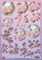 Baby`en Bloemen s 3D-Knipvel Yvonne Creations 10 stuks