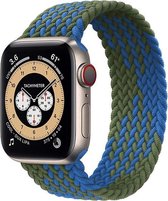 Gevlochten solo band - blauw groen - Geschikt voor Apple Watch