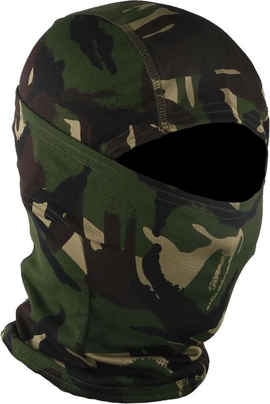 Unisex Baclava - Helm Muts - Motorhelm - Skimuts - Bivakmuts - Gezichtsmasker - Camouflage Groen - One Size